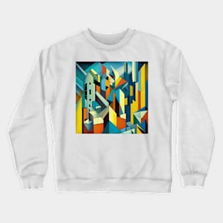 City Skyscrapers Abstract Art Crewneck Sweatshirt